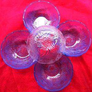 Set of glass tinted bowls
